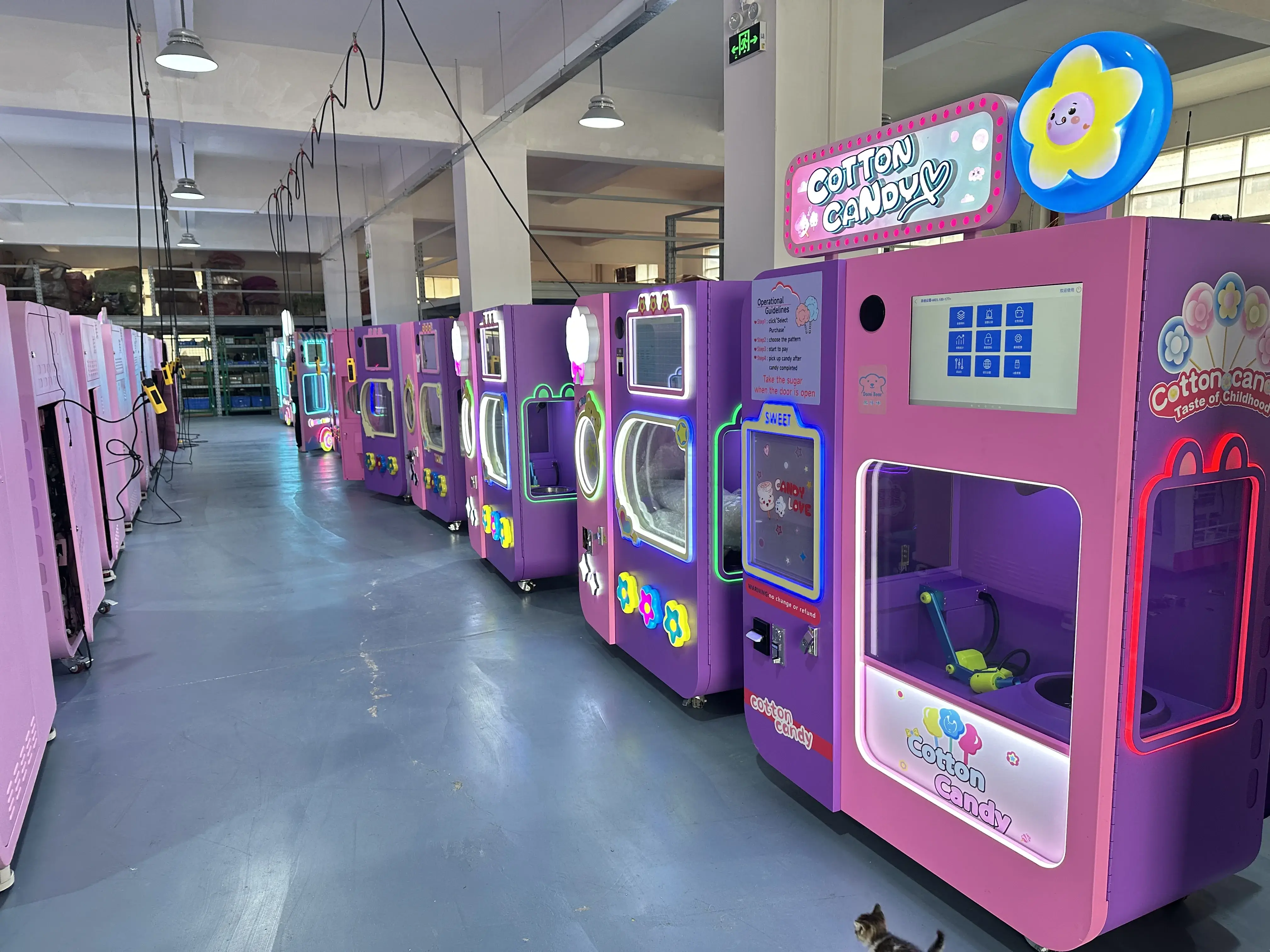 Finished cotton candy machines ready for delivery