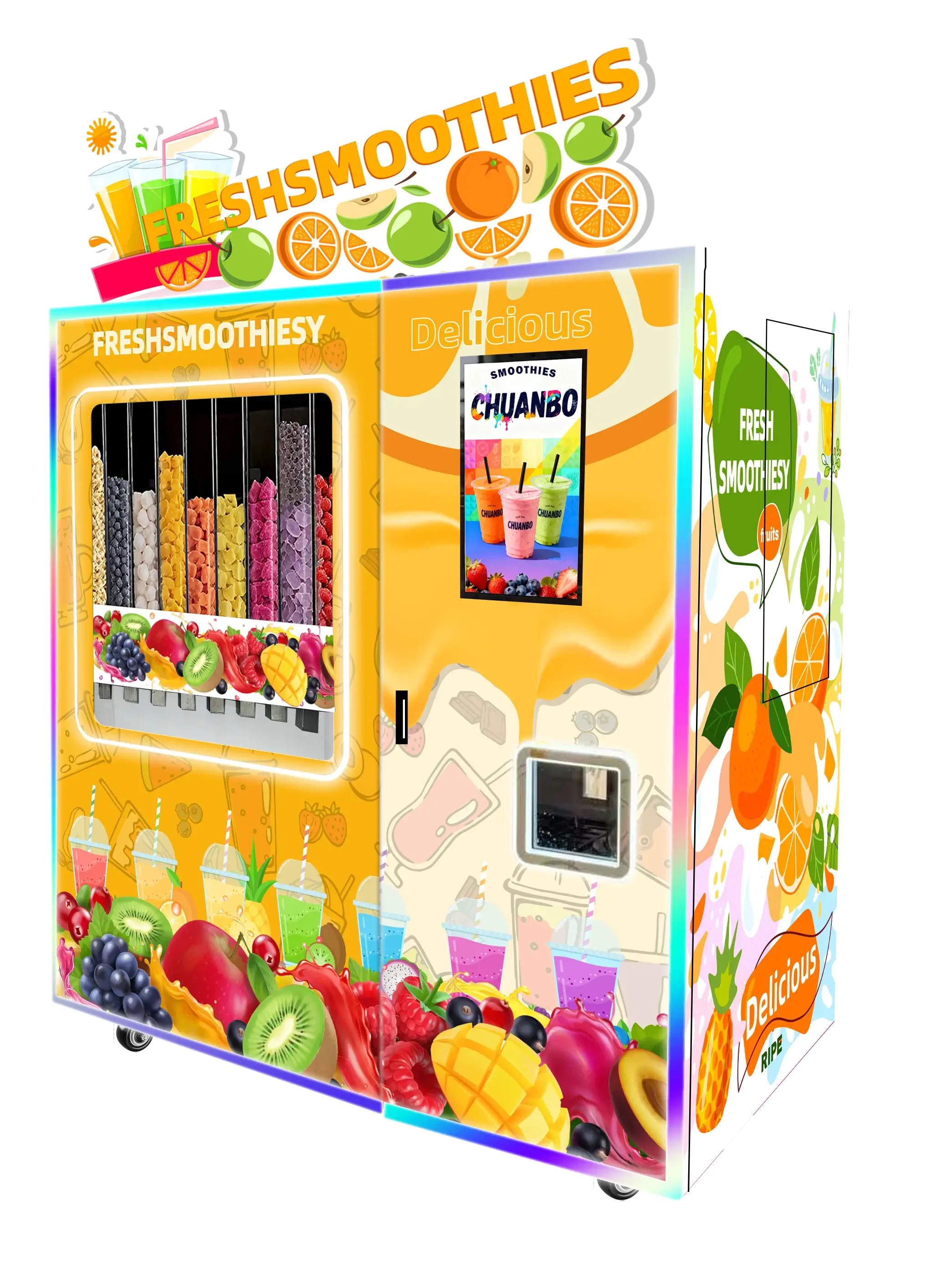Custom smoothie retail kiosk