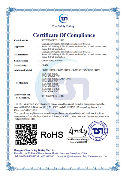 RoHS certificate