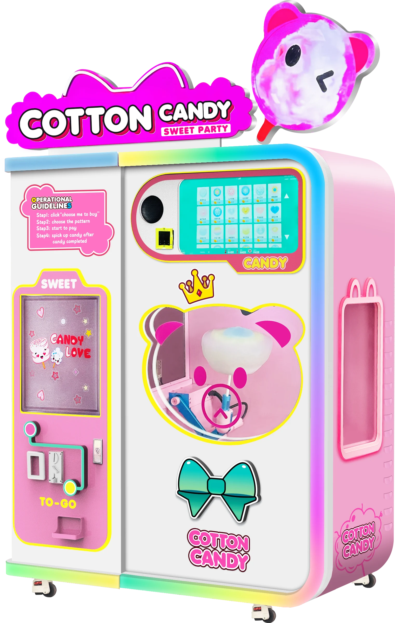 Cotton candy vending machine