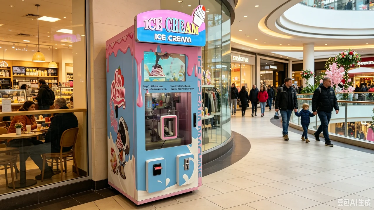 Cotton candy vending machine in a family entertainment center