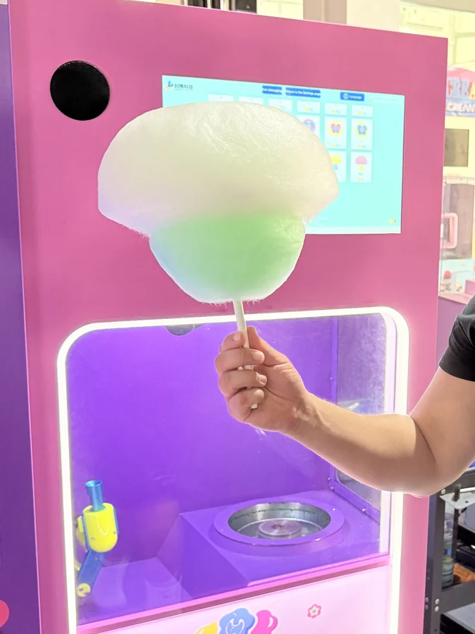 Pastel flower-shaped cotton candy